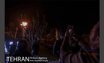 نورافشانی ویژه پُل طبیعت در شب نوروز ۱۴۰۰