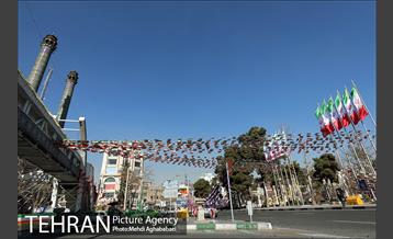 آذین بندی معابر منطقه 8 به مناسبت دهه فجر 3