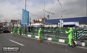 خدمات شهرداری تهران در پایان راهپیمایی ۲۲ بهمن 37