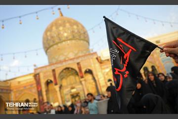 اهتزاز پرچم حرم سیدالشهدا(ع) بر فراز گنبد حرم عبدالعظیم حسنی(ع) 37