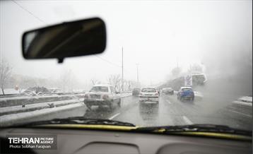 ترافیک روان در روز برفی تهران 11