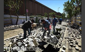 خیابان سی تیر، سنگ فرش می شود  16