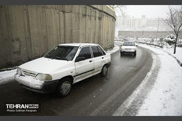 ترافیک روان در روز برفی تهران 3