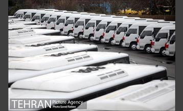 آیین بهره برداری از ۱۱۰ دستگاه اتوبوس و مینی بوس ناوگان حمل و نقل عمومی تهران 14