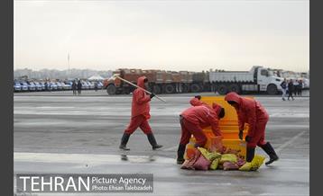 مانور ماشین آلات و تجهیزات ستاد برف روبی شهرداری تهران 25