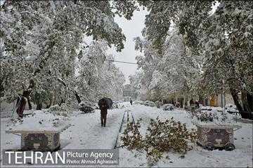 بارش اولین برف پاییزی در تهران 1