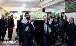 بدرقه پیکر مطهر شهید گمنام دوران دفاع مقدس در اداره‌کل سرمایه‌انسانی 16