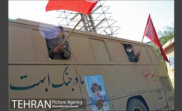 رژه نمادین اتوبوس های شرکت واحد به مناسبت آغاز هفته دفاع مقدس 3