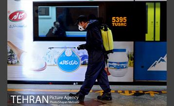 عملیات ضدعفونی کردن مترو تهران 58