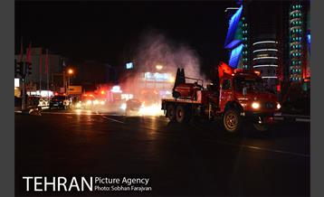 ضدعفونی معابر توسط سازمان آتش نشانی  4