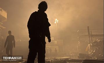 حریق در بازار آهن شادآباد 8