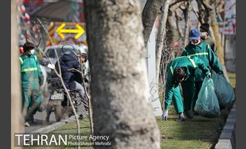 خدمات شهرداری تهران در پایان راهپیمایی ۲۲ بهمن 7