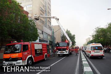آتش سوزی پاساژ مهستان 13