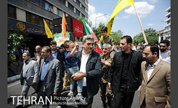 حضور شهردار تهران در راهپیمایی روز قدس 8