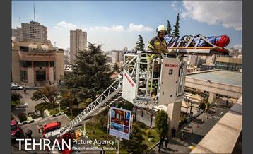 مانور عملیات آتش نشانی در شمال تهران 15