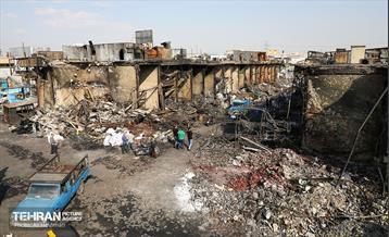 بازار آهن شآداباد پس از آتش سوزی 14