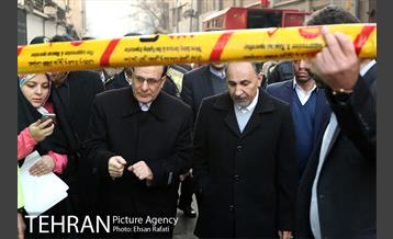 بازدید شهردار تهران از محل آتش‌سوزی ساختمان برق حرارتی وزارت نیرو  21
