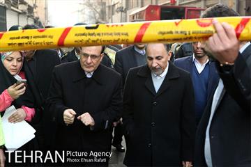 بازدید شهردار تهران از محل آتش‌سوزی ساختمان برق حرارتی وزارت نیرو  21