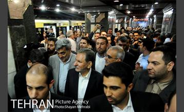 بازدید معاون اول رئیس جمهور به همراه شهردار تهران از مترو تهران 19