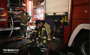 آتش سوزی در خیابان بهار تهران 37