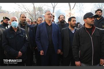 تشییع پیکر شهید گمنام در منطقه ۱۰