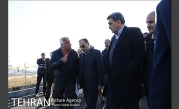 بازدید شهردار تهران از پروژه تقاطع غیر همسطح باقر شهر 9