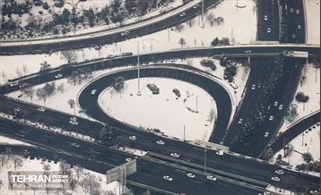 تهران برفی از نمای برج میلاد 31