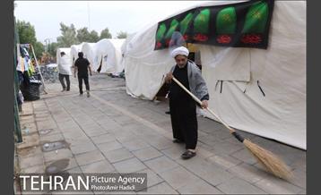 بازدید رییس ستاد اربعین شهرداری تهران از مرکز اسکان خادمین حسین 13