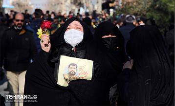 تشییع دو شهید گمنام در منطقه 15