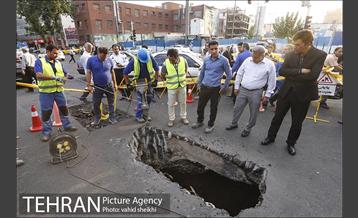 فرونشست زمین در خیابان 17شهریور 5