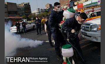 عملیات ضدعفونی المان های شهری منطقه 6 6
