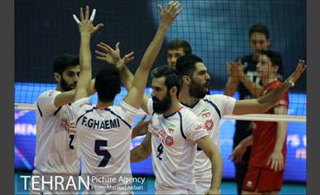 دیدار تیم های ملی والیبال ایران و بلژیک