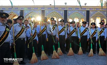 آیین تعویض پرچم گنبد حضرت عبدالعظیم الحسنی(ع) 32