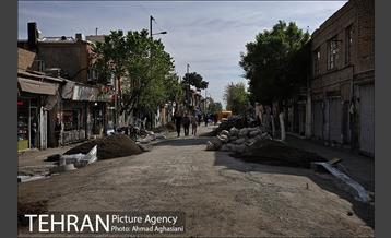 سنگ فرش خیابان پامنار‎ 10