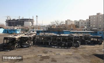 خسارات وارده به اتوبوس‌های شهر تهران 29