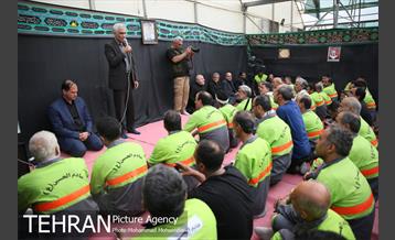 حضور سیدمحمدعلی افشانی شهردار تهران در جمع نیروهای خادم الحسین(ع) در شهر کربلا 11