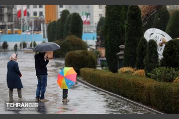 بارش باران زمستانی در تهران 7