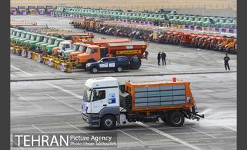 مانور ماشین آلات و تجهیزات ستاد برف روبی شهرداری تهران 17