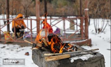 روز برفی در بوستان جنگلی سرخه‌حصار 10