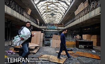 تخلیه اجناس مغازه های باقی مانده ساختمان پلاسکو -1 3