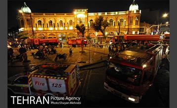 آتش سوزی ساختمان میدان حسن آباد 14