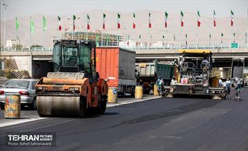 بازدید از آخرین وضعیت بهسازی روکش آسفالت آزادگان 9