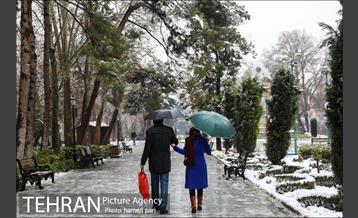 روز برفی تهران در پارک شهر 12