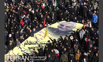 تشییع پیکر سپهبد قاسم سلیمانی و شهدای مقاومت در تهران  43