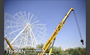 سقوط جرثقیل در بزرگراه شهید محلاتی 3