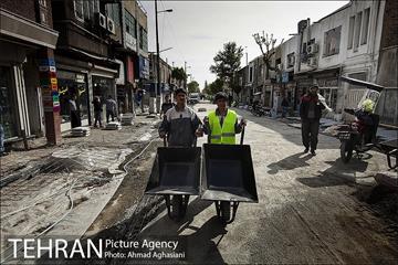 سنگ فرش خیابان پامنار‎ 30