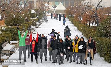 تهران برفی از نمای برج میلاد 62