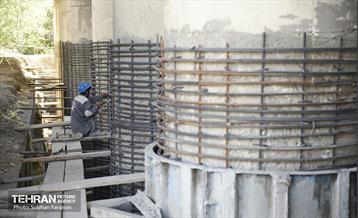 پروژه مقاوم‌سازی پل تقاطع بزرگراه همت و رودخانه کن 3