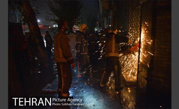 آتش سوزی ساختمان میدان حسن آباد-2‎ 4