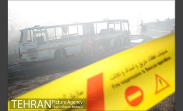 مانور آتش نشانی در شرکت اتوبوسرانی 36